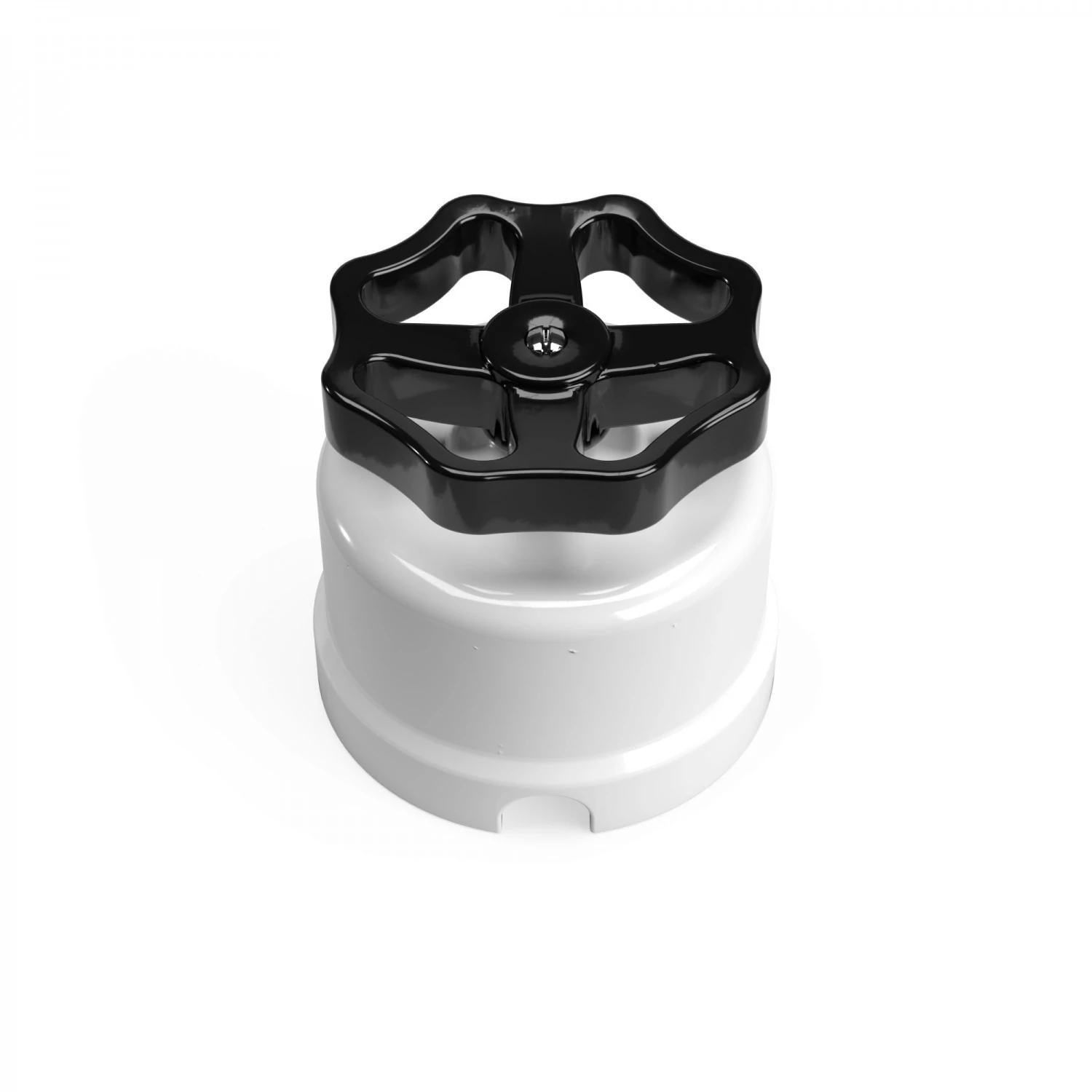 interruptor/desviador de porcelana blanca con pomo