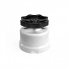 interruptor/desviador de porcelana blanca con pomo