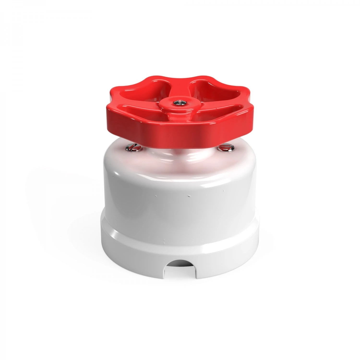 interruptor/desviador de porcelana blanca con pomo