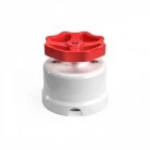 interruptor/desviador de porcelana blanca con pomo