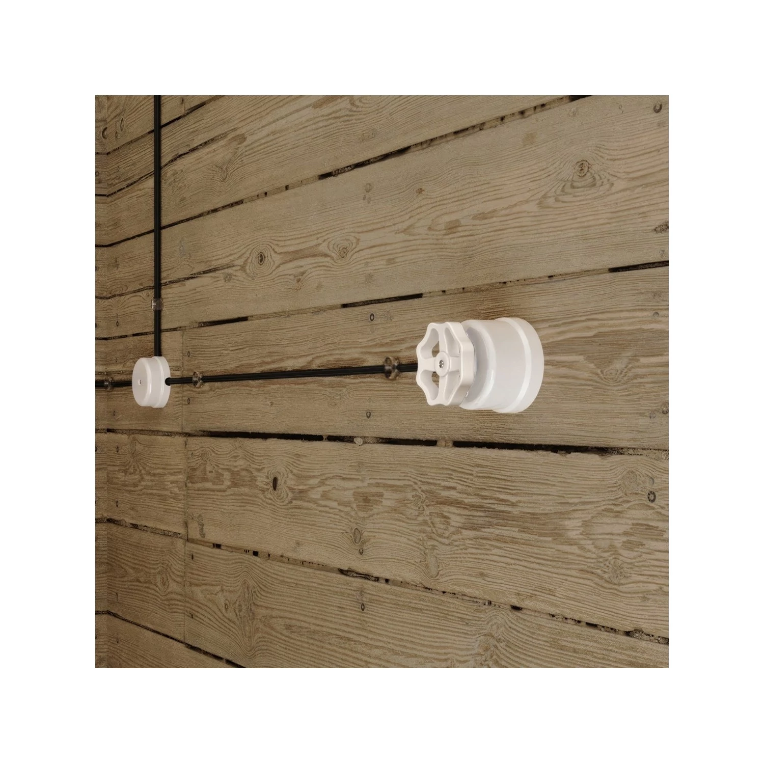 interruptor/desviador de porcelana blanca con pomo