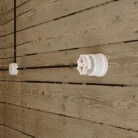interruptor/desviador de porcelana blanca con pomo