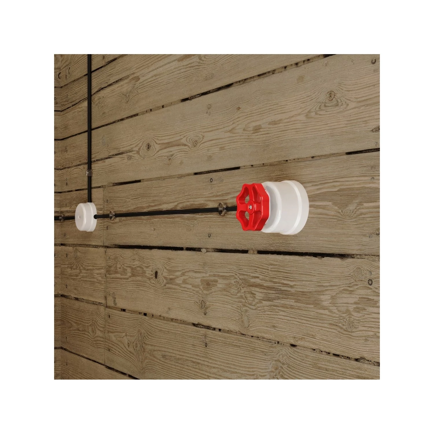 interruptor/desviador de porcelana blanca con pomo