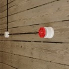 interruptor/desviador de porcelana blanca con pomo
