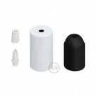 Kit portalámparas cilíndrico de metal E27