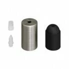 Kit portalámparas cilíndrico de metal E27
