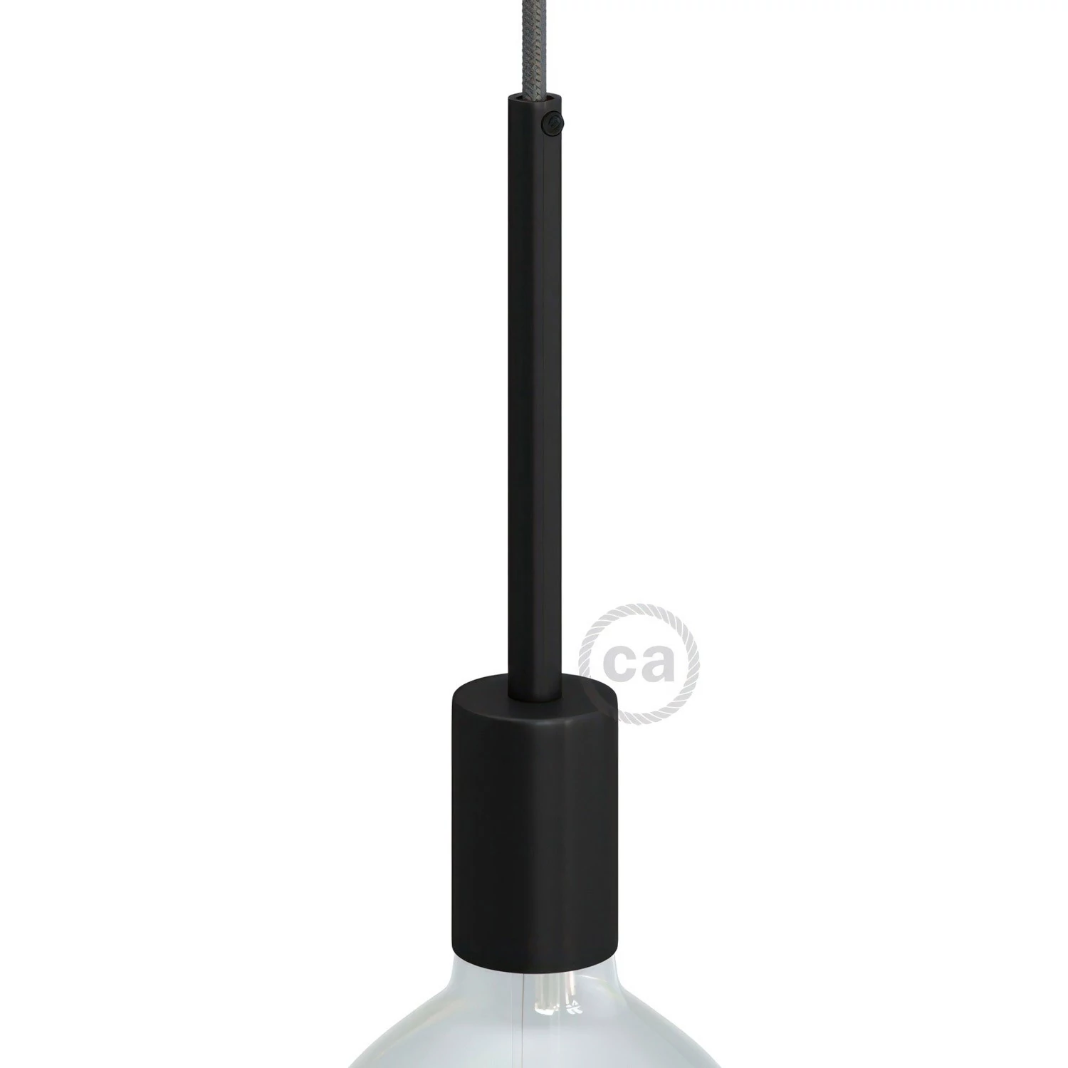 Kit portalámparas cilíndrico de metal E27 prensaestopa 15cm