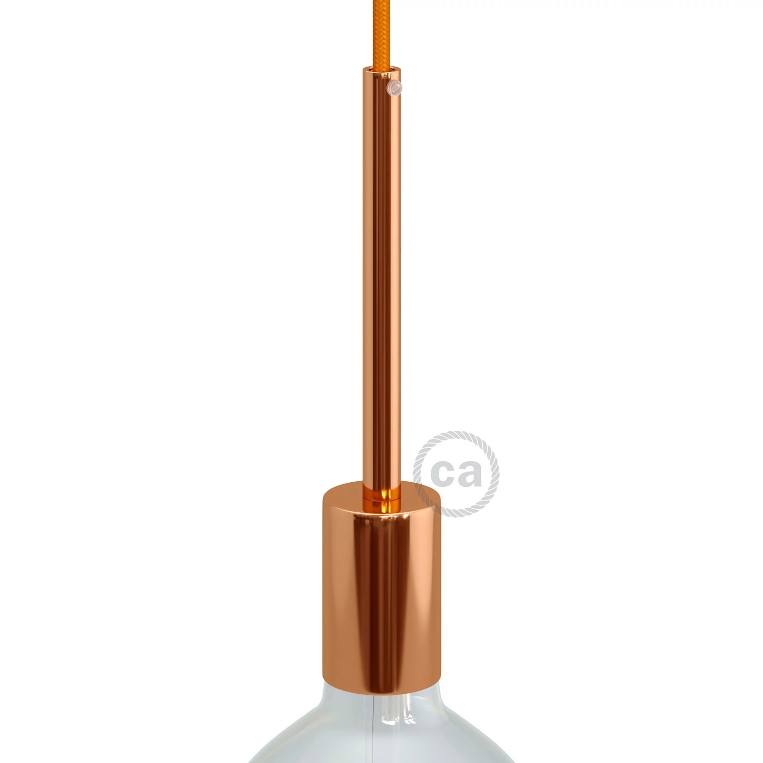 Kit portalámparas cilíndrico de metal E27 prensaestopa 15cm