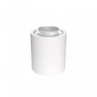 Aplique de pared con bombilla vista media esfera plateada IP44