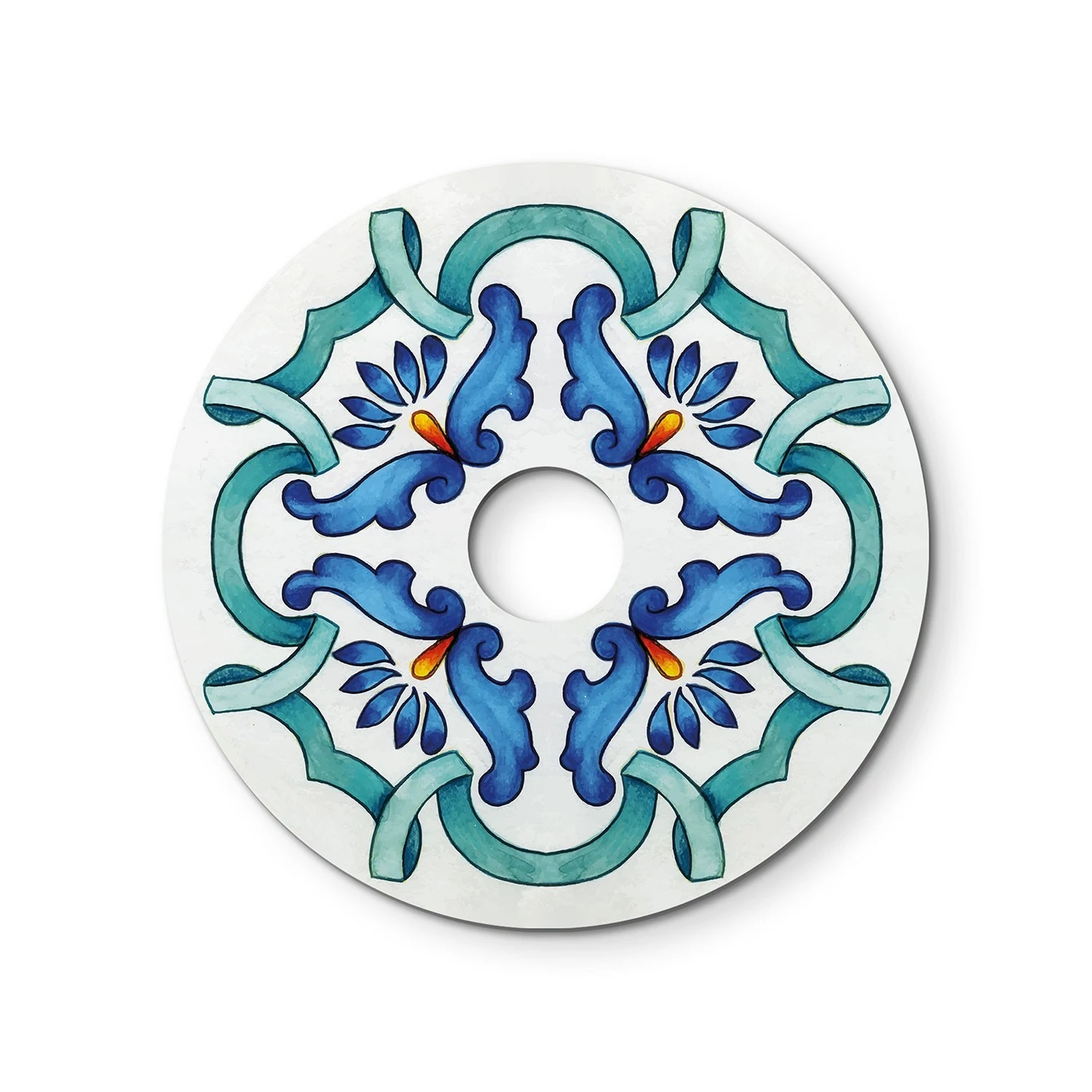 Aplique o plafón con pantalla IP44 efecto maiolica