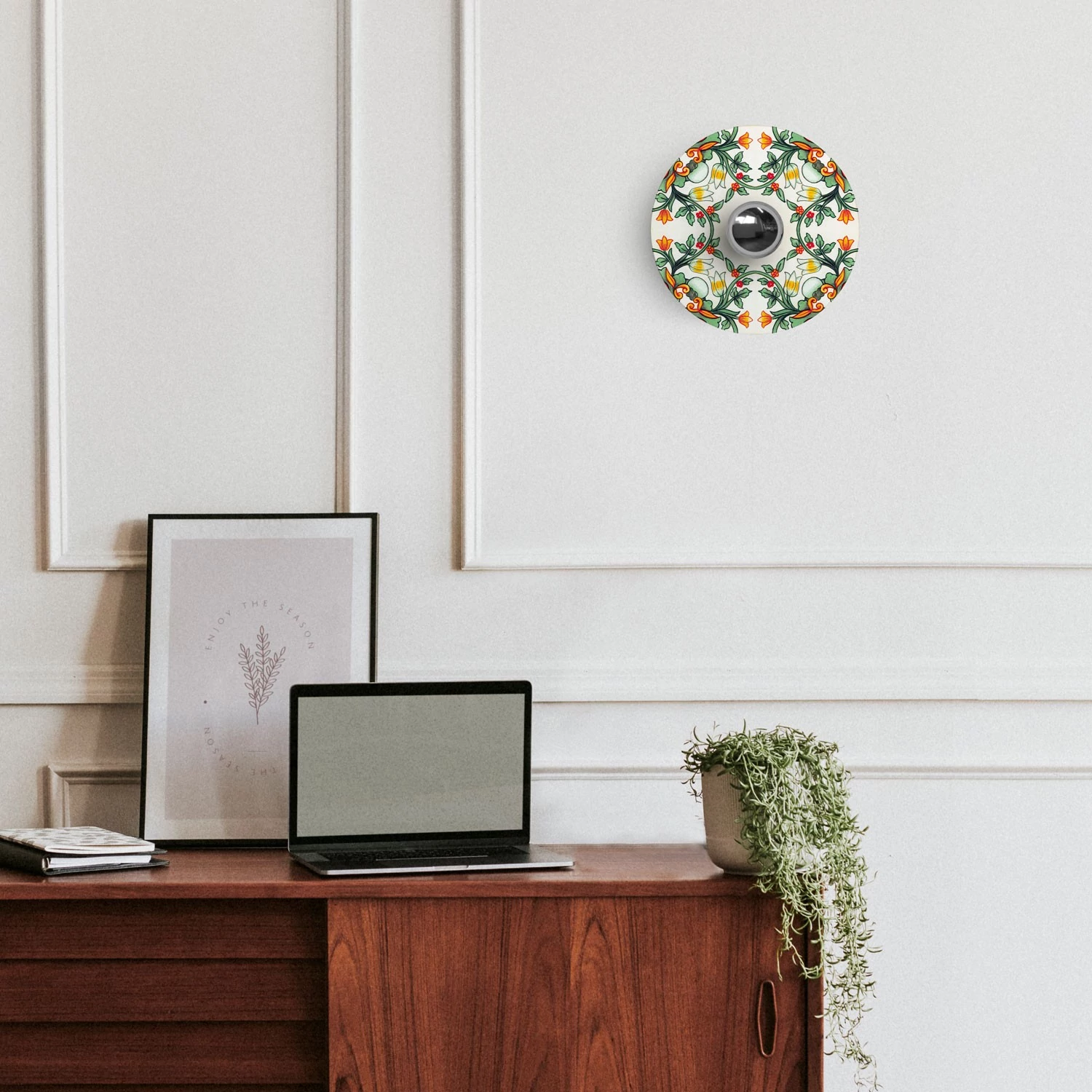 Aplique o plafón con pantalla IP44 efecto maiolica