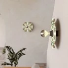 Aplique o plafón con pantalla IP44 efecto maiolica