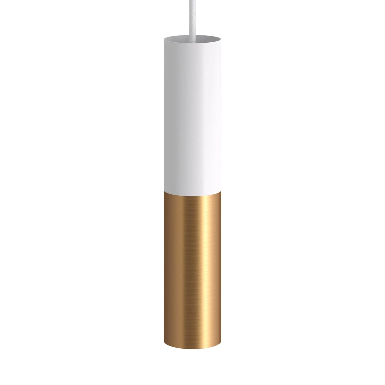 Lámpara de suspensión con pantalla metálica doble Tub-E14