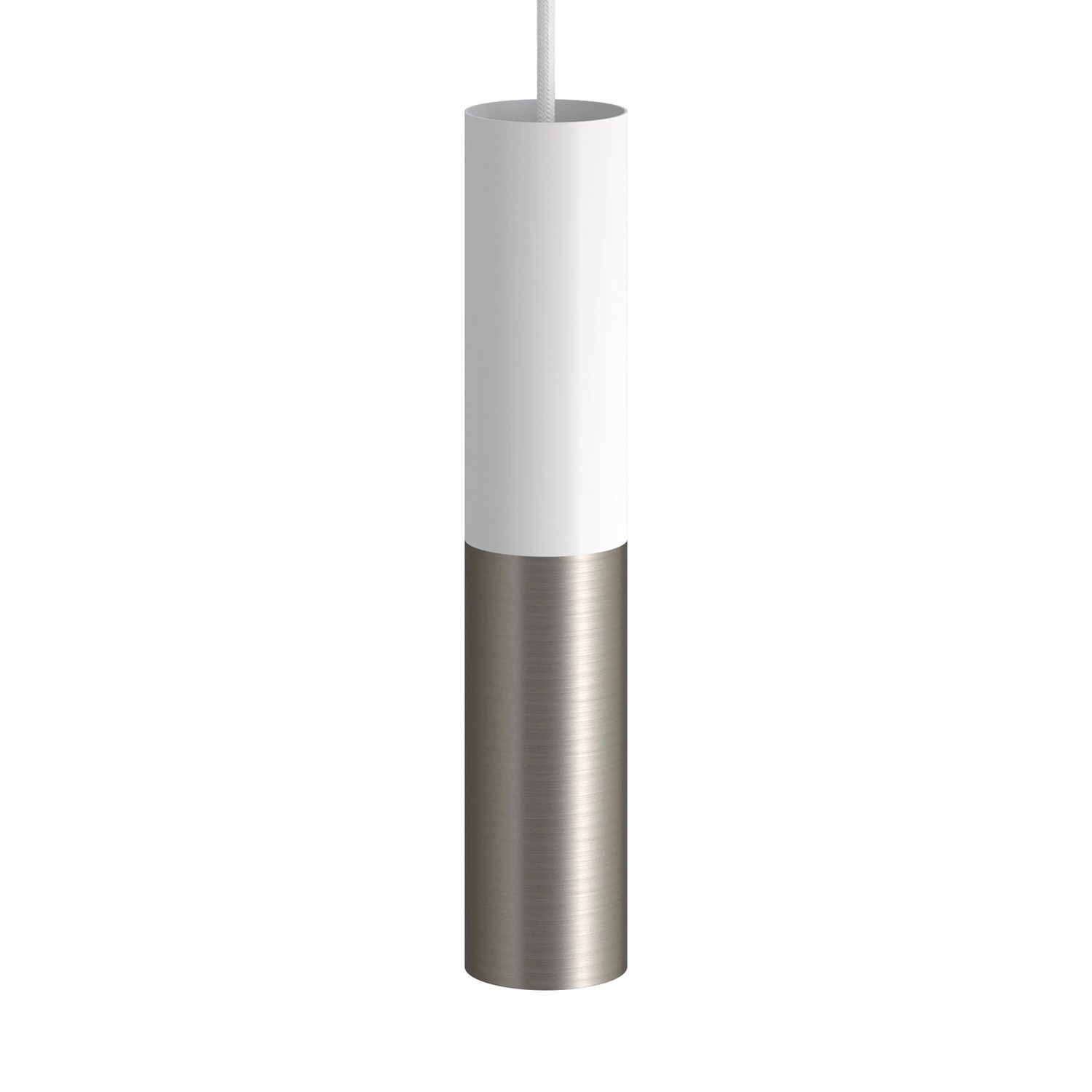 Lámpara de suspensión con pantalla metálica doble Tub-E14