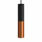 Lámpara de suspensión con pantalla metálica doble Tub-E14
