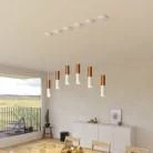 Lámpara de suspensión con pantalla metálica doble Tub-E14