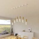 Lámpara de suspensión con pantalla metálica doble Tub-E14