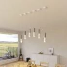 Lámpara de suspensión con pantalla metálica doble Tub-E14
