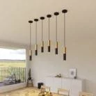 Lámpara de suspensión con pantalla metálica doble Tub-E14