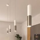 Lámpara de suspensión con pantalla metálica doble Tub-E14