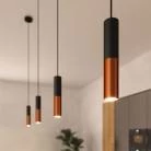 Lámpara de suspensión con pantalla metálica doble Tub-E14