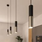 Lámpara de suspensión con pantalla metálica doble Tub-E14