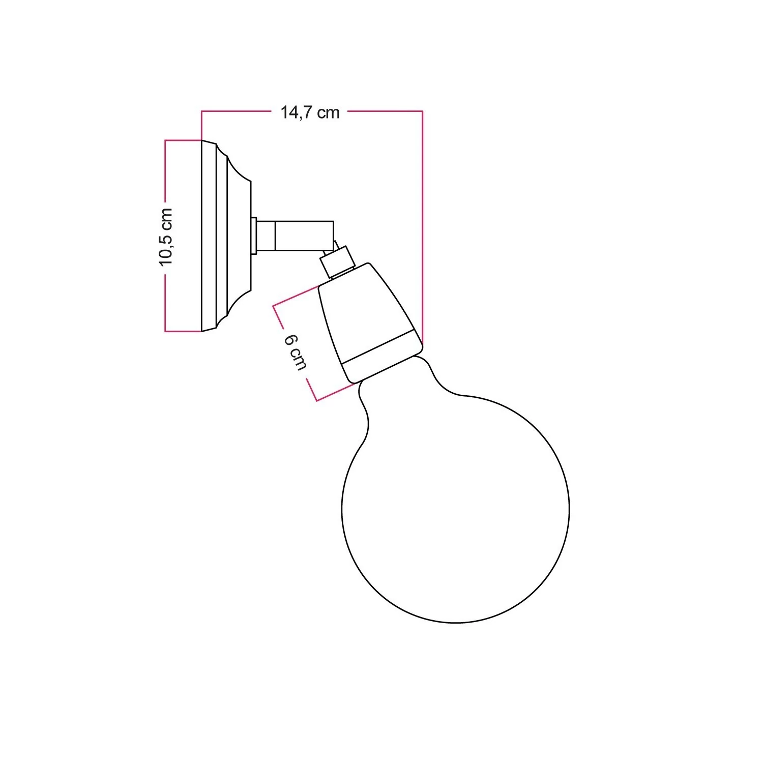 Fermaluce Color 90°, foco orientable