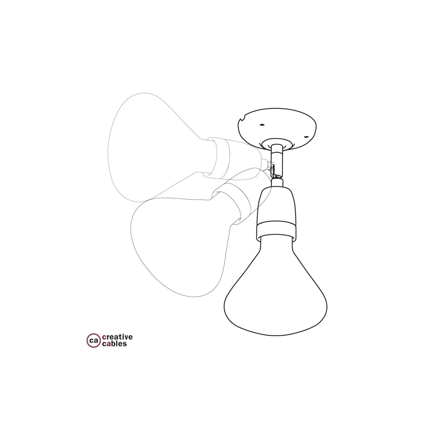 Fermaluce Color 90°, foco orientable