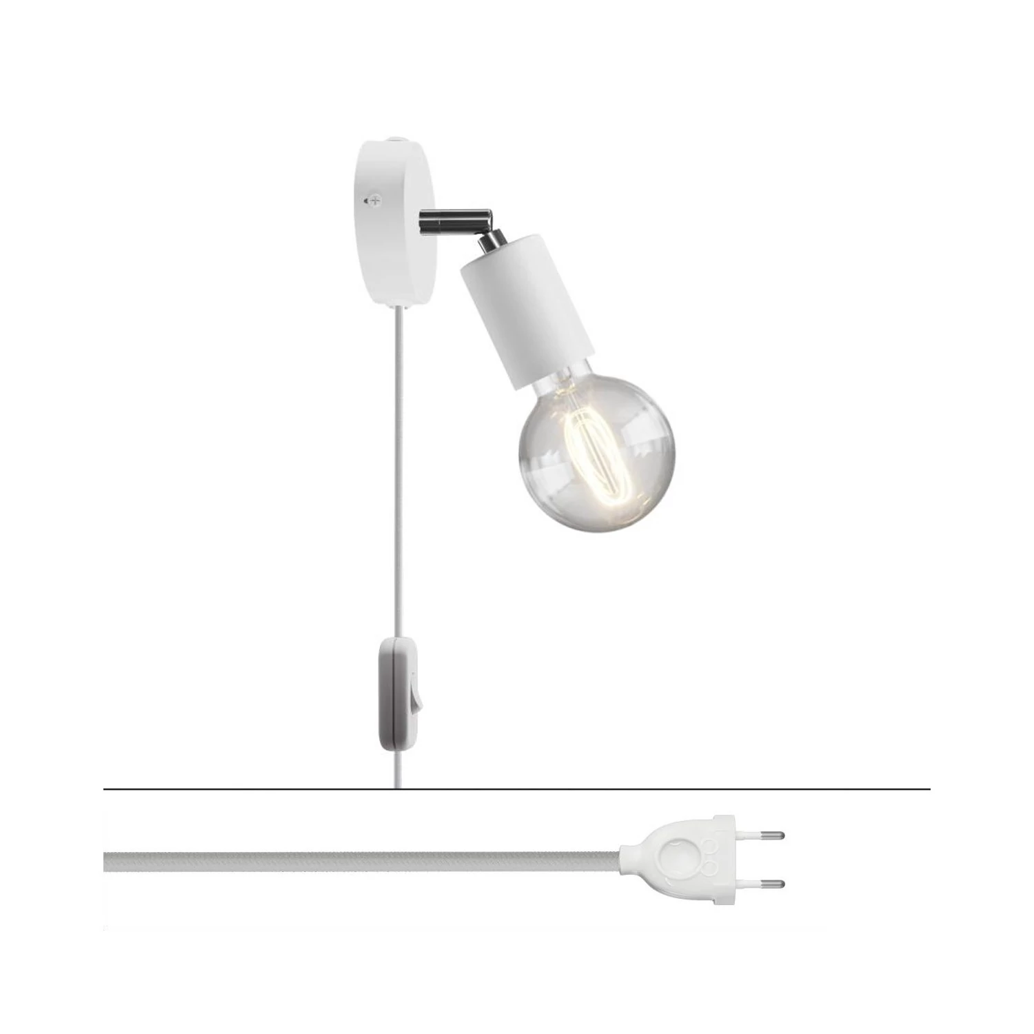 Lámpara Spostaluce con articulación metálica orientable
