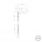 Lámpara Spostaluce con articulación metálica orientable