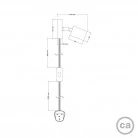 Lámpara Spostaluce con articulación metálica orientable