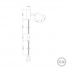 Lámpara Spostaluce con articulación de madera orientable