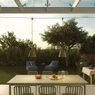 Pantalla Imperio en tejido de exterior