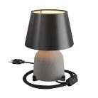 Lámpara de mesa de cerámica Vase con pantalla Imperio
