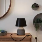 Lámpara de mesa de cerámica Vase con pantalla Imperio