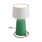 Lámpara de mesa de cerámica Bottle con pantalla Athena