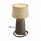 Lámpara de mesa de cerámica Bottle con pantalla Athena