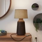 Lámpara de mesa de cerámica Bottle con pantalla Athena