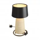 Lámpara de mesa de cerámica Bottle con pantalla Athena