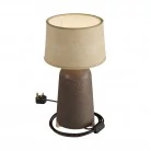 Lámpara de mesa de cerámica Bottle con pantalla Athena