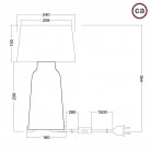 Lámpara de mesa de cerámica Bottle con pantalla Athena