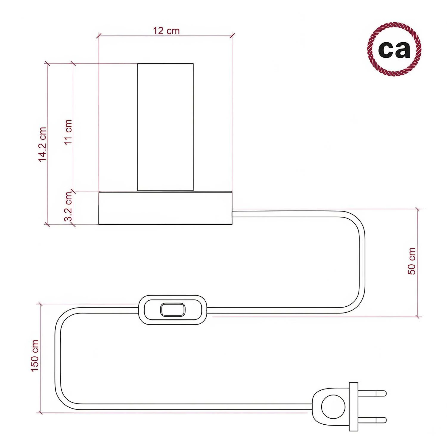 Posaluce  en madera  Large Lámpara de mesa