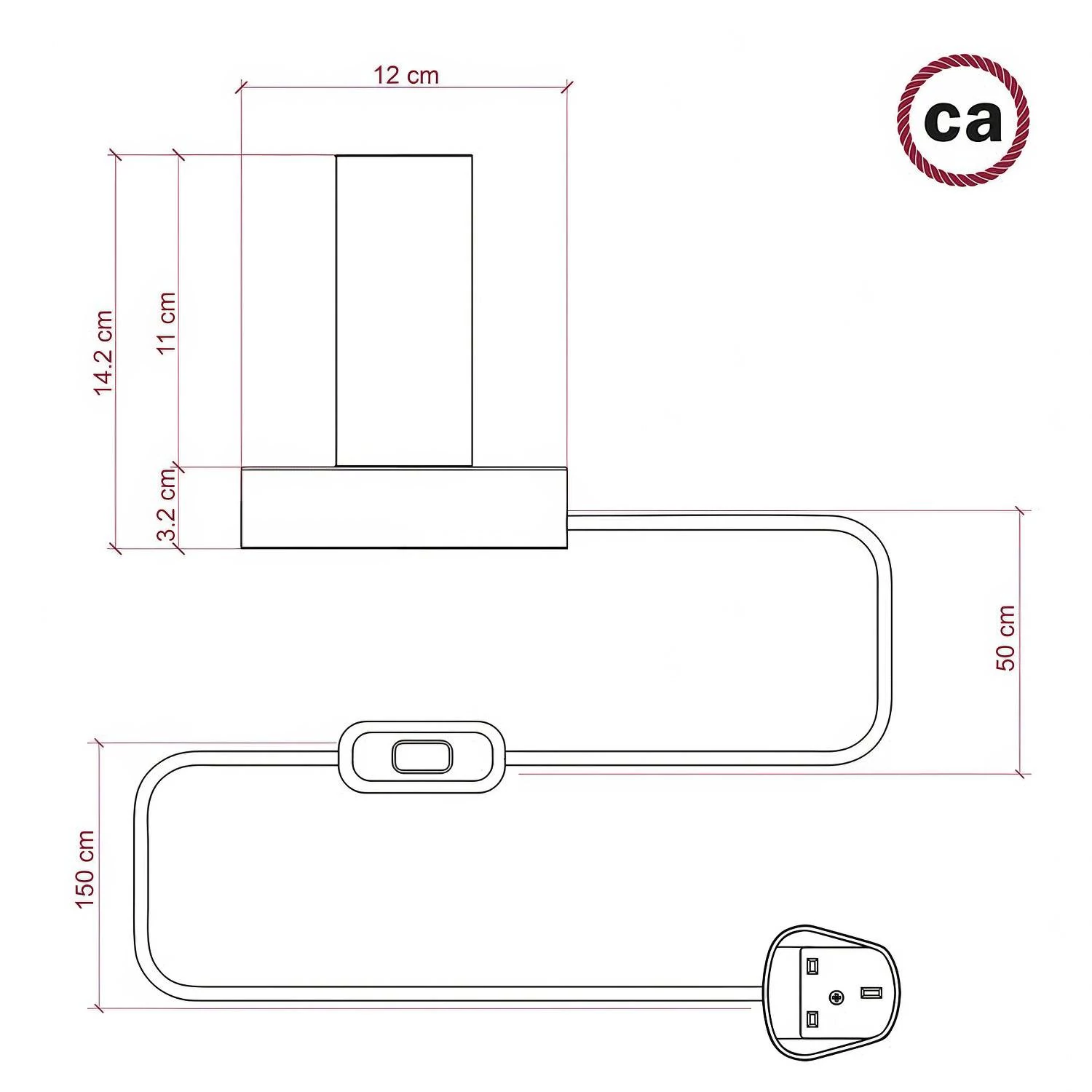 Posaluce  en madera  Large Lámpara de mesa