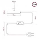 Alzaluce - lámpara de mesa con enchufe de dos clavijas