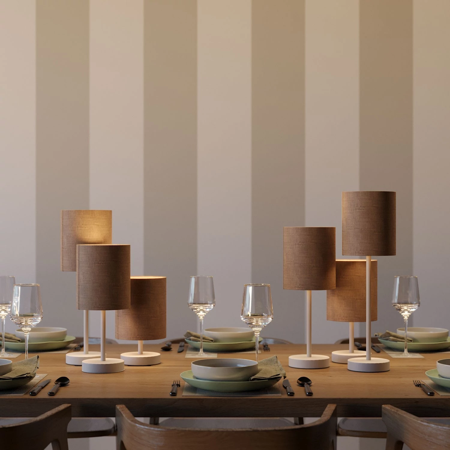 Alzaluce - lámpara de mesa para pantalla con enchufe de dos clavijas
