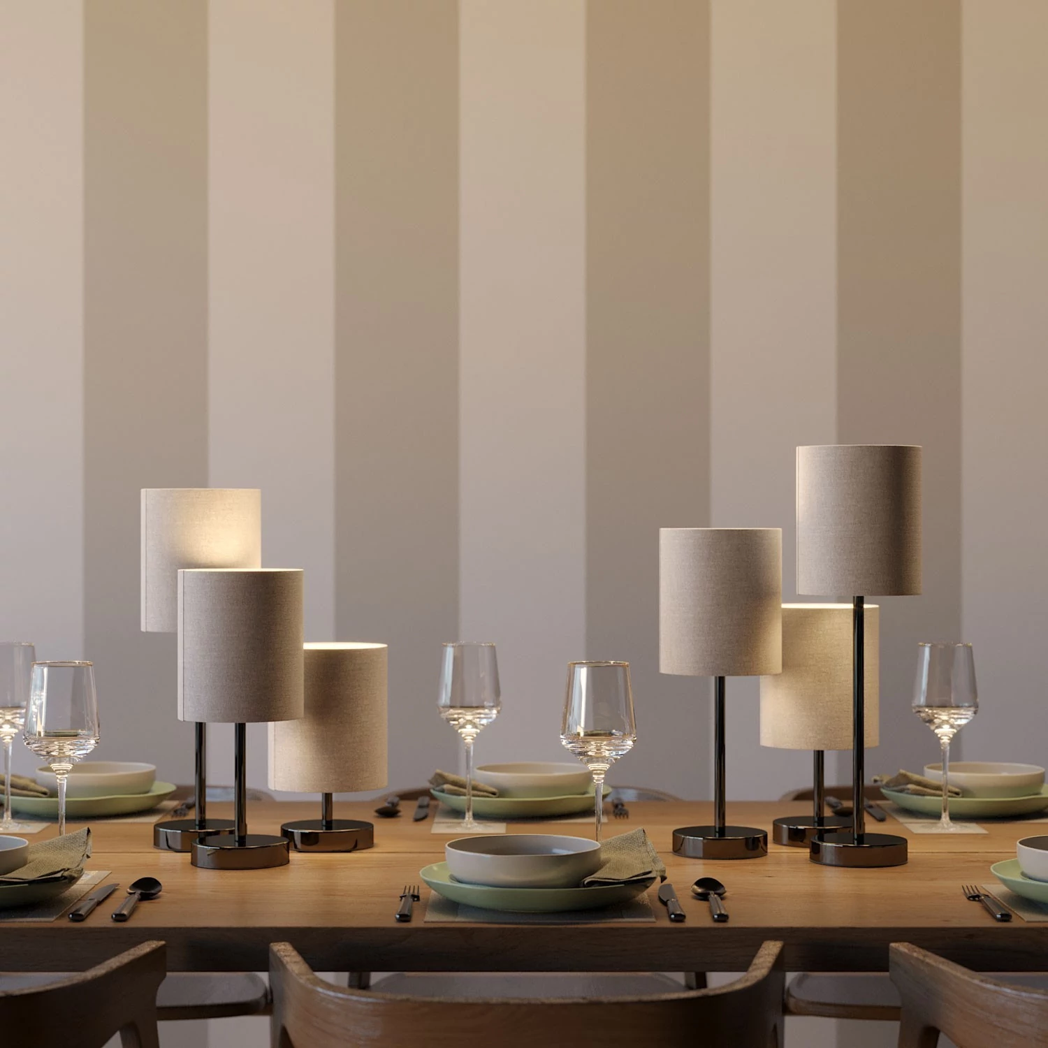 Alzaluce - lámpara de mesa para pantalla con enchufe de dos clavijas