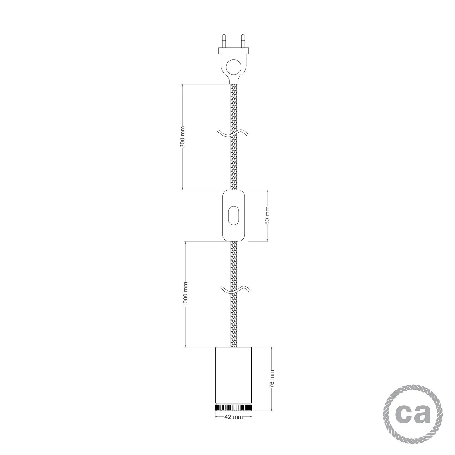 Lámpara Mini Spotlight GU1d0 con cableado SnakeBis
