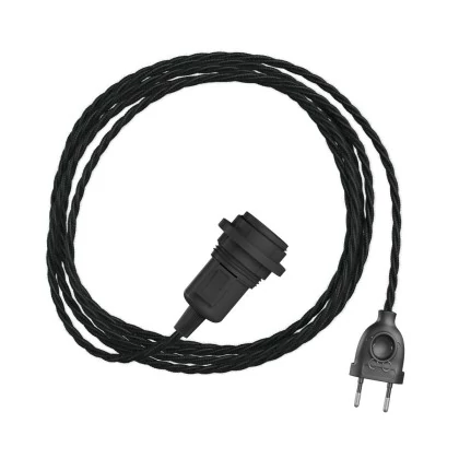 SnakeTwisted para lámpara Lámpara enchufable tejido trenzado