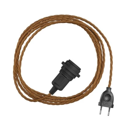 SnakeTwisted para lámpara Lámpara enchufable tejido trenzado