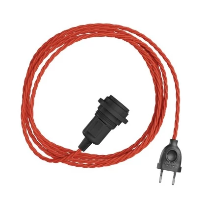SnakeTwisted para lámpara Lámpara enchufable tejido trenzado